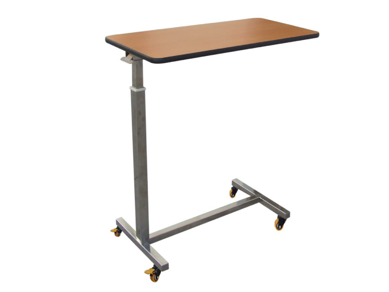 OB03A Stainless steel lifting column night table 
