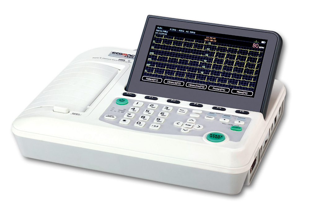 ECG601 Digital 7 inch Six Channels Electrocardiograph with printer