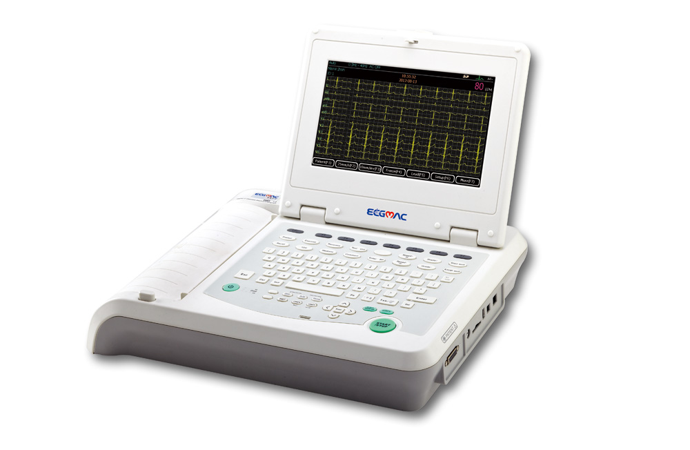 ECG1202 Foldable 10 inch Alpha-numerica 12 channel ECG  machine 