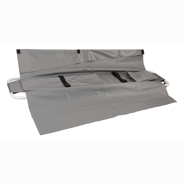 Foldable PVC material funeral stretcher with body bag