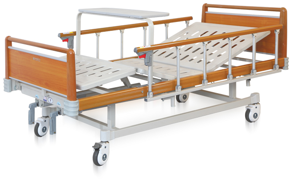 BM13 two crank manual bed with overbed table