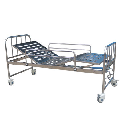 BM16 stainless steel two crank patient bed