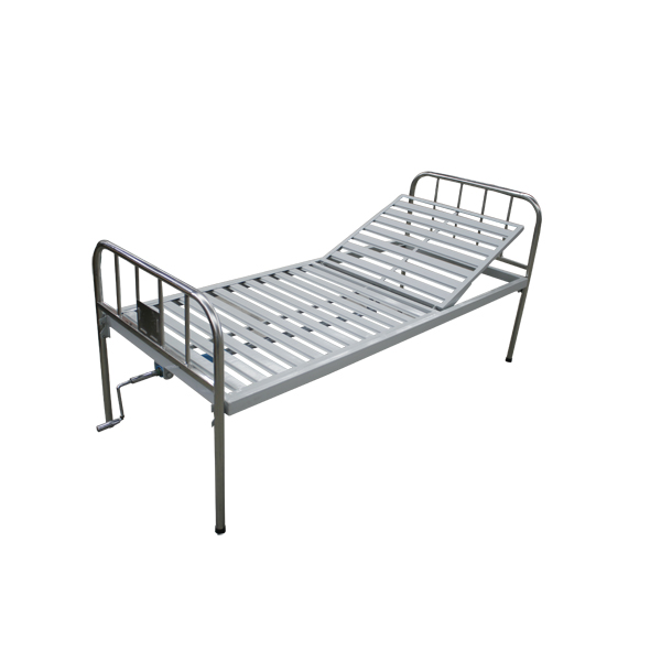 BM19  single crank stainless steel manual bed