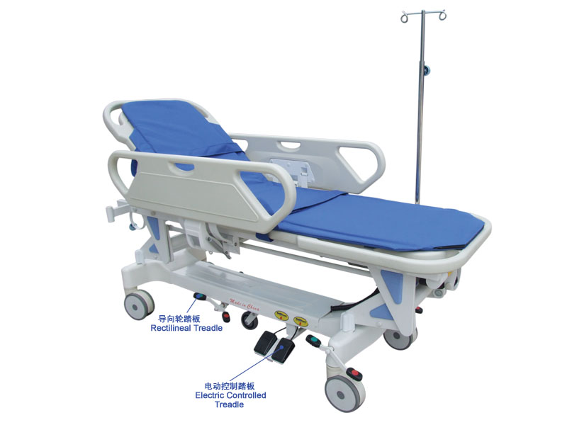 TC7A electric patient transfer stretcher with fifth direction castor