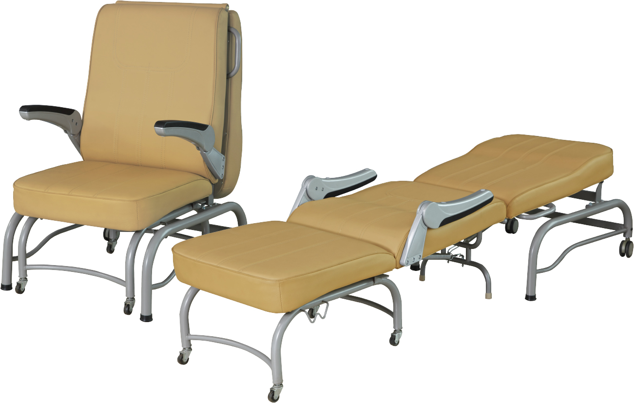 AC012 aluminun alloy armrest attendant bed/chair