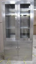 SS800A  double glass door medical storage cabinet