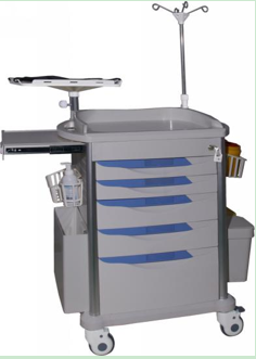 A-76076A3 Low Price ABS Surgical Instrument Nursing Trolley 