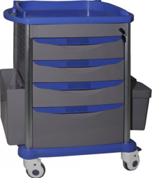 A-75071B4 Medicine trolley with 4 drawers