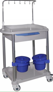 A-75076C2 infusion trolley with plastic buckets