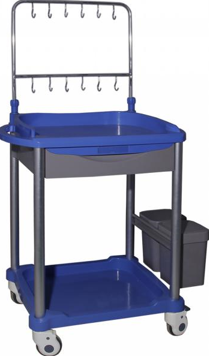 A-75071D-2 ABS Plastic wheel Mobile IV Infusion Treatment Trolley