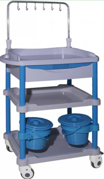 A-63072D3 Hospital iv treatment nurse infusion movable ABS paramedic trolley 