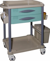 A-75073D2 mobile small plastic nursing Medicine Trolley 