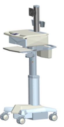 B-001B economic model mobile computer cart 