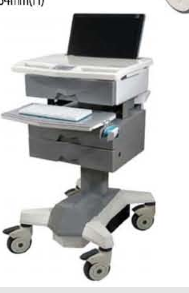 B-001D double drawer fixed height  Laptop Cart