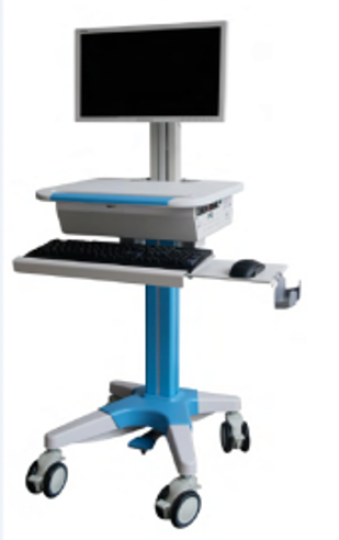 B-002C Gas Spring Height Adjustable Mobile Computer Cart
