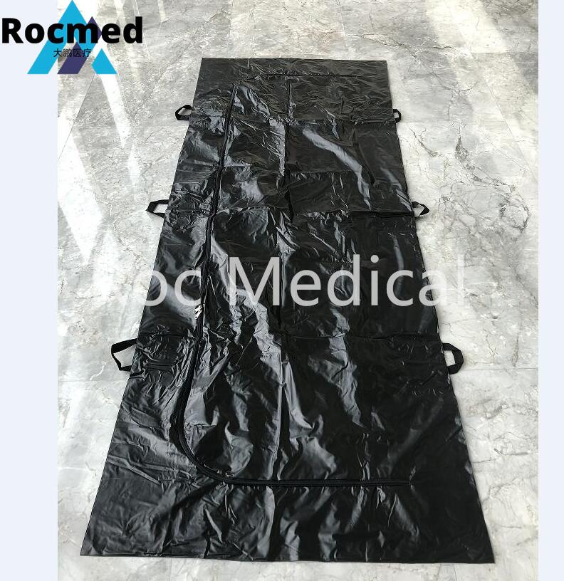 Factory Price Customizable Medical Hospital PVC Disposable Leakproof Body Transfer Funeral Corpse Bag