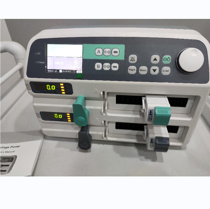 High Precision Electric Automatic Double Channels Injection Infusion Syringe Pump