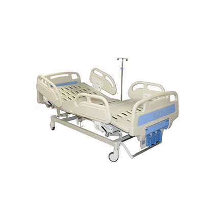 Hospital Furniture Multi-Function Medical Nursing Bed with PP Siderail and Central Lock System