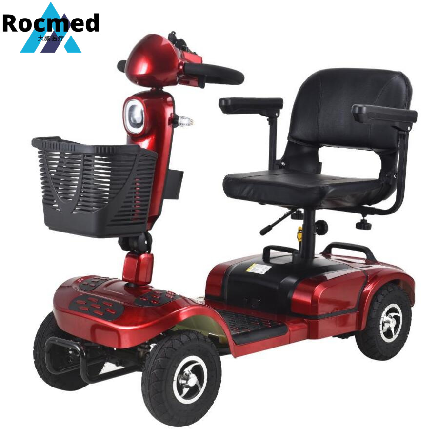 Electric Scooter with Solid Tire, Traveling Tricycle Elderly and Disabled Adjustable Seat Electric Mobility Scooter 4 Wheels Price