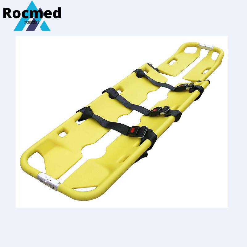 ABS Plastic Hospital Medical Ambulance Scoop Stretcher/Adjustable Plastic Scoop Spade Stretcher/First Aid Device Scoop Stretcher
