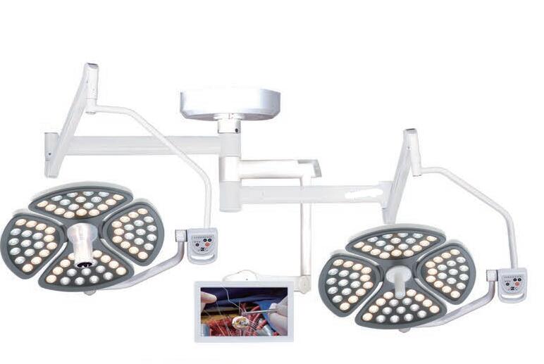 LED Operating Lamp Surgery Operating Room Lighting, Double Head Surgery Equipment LED Shadowless Ceiling Operation Operating Ot Surgical Lamp