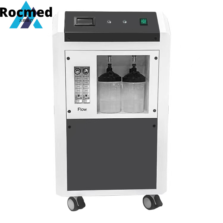 Double Flow Healthcare Medical Hospital Mobile Portable Home Use Oxygen Therapy Psa 10L Oxygen Concentrator 10liter with Two Humidifier Bottle