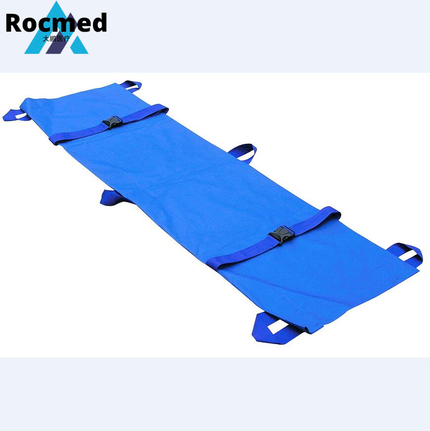 Foldable First Aid Emergency Rescue Soft Stretcher with Six Upgraded Handles and Carry Bag