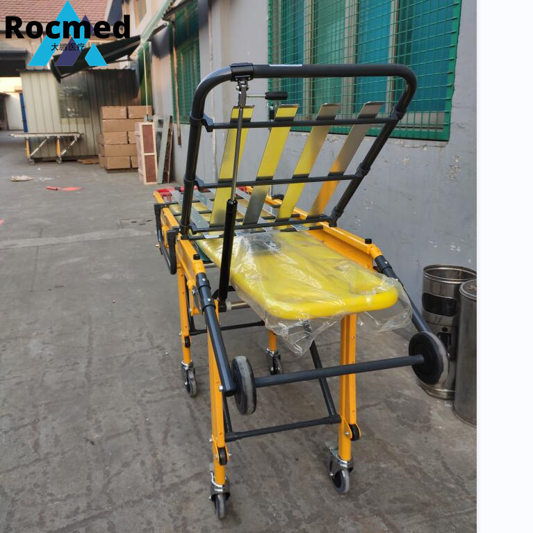 Multi-Position Emergency Aluminium Alloy Folding Ambulance Mobile Ambulance Stretcher with Spine Board