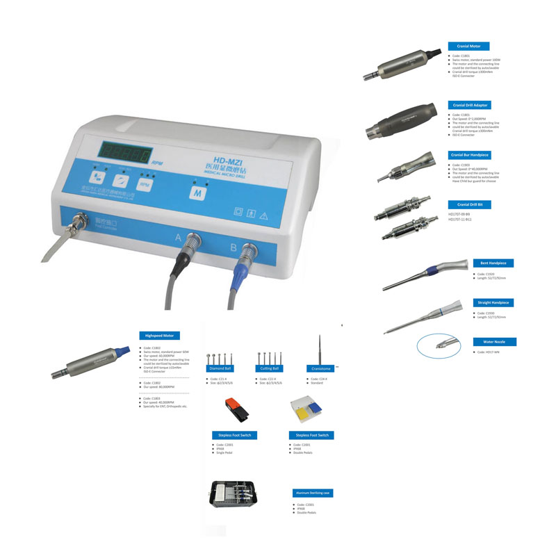Cranial Orthopedic Bone Neurosurgery Autoclavable Power Tool/Animal Hospital Veterinary Surgical Power Tool/Drilling Handpiece of Surgical Power Tool