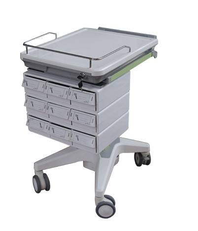 ABS Multi Function Computer Nurse Workstation Cart Trolley