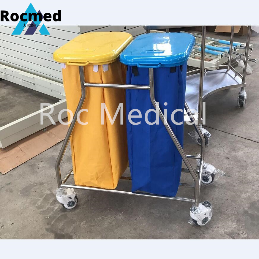 Cheap Hospital Stainless Steel Surgical Instrument Dressing Laundry Cart Trolley with Lid