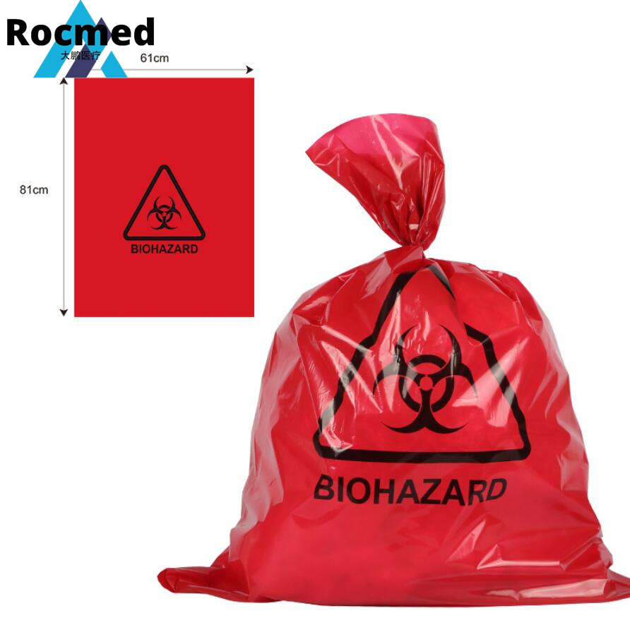 Customized OEM ODM Manufacturer Infectious Biohazard Disposable Disposal Autoclavable Plastic Medical Waste Biohazard Garbage Bag Price