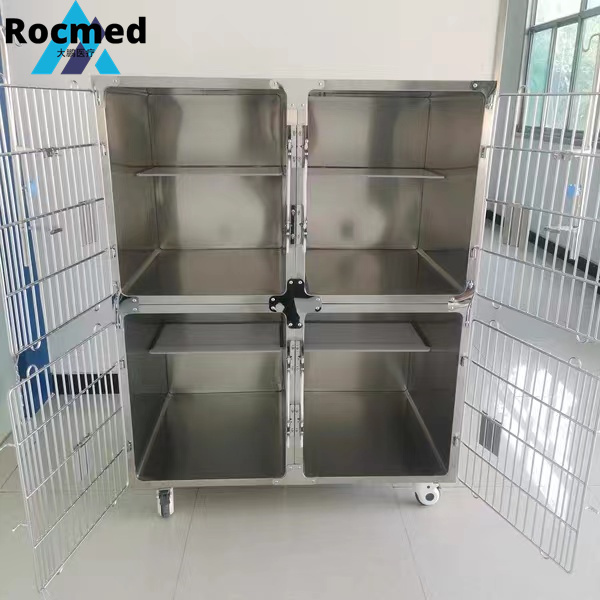  Veterinary Cage Pet Clinic Cage Stainless Steel Hospitalized Dry Cage/ Veterinary Stainless Steel Animal Cage Display Cage for Dog&Cat Cage Price