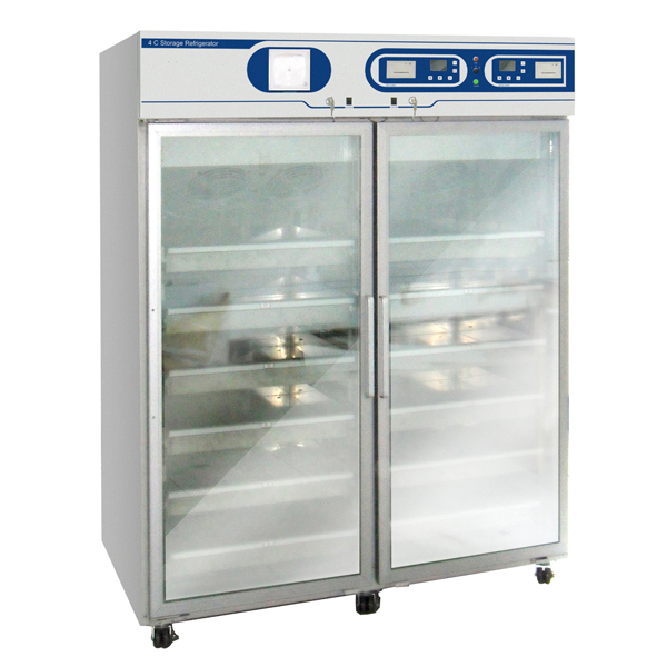  4+/-1c Degree 1380L Double Door Blood Bank Upright Medical Freezer Manufacturer OEM ODM