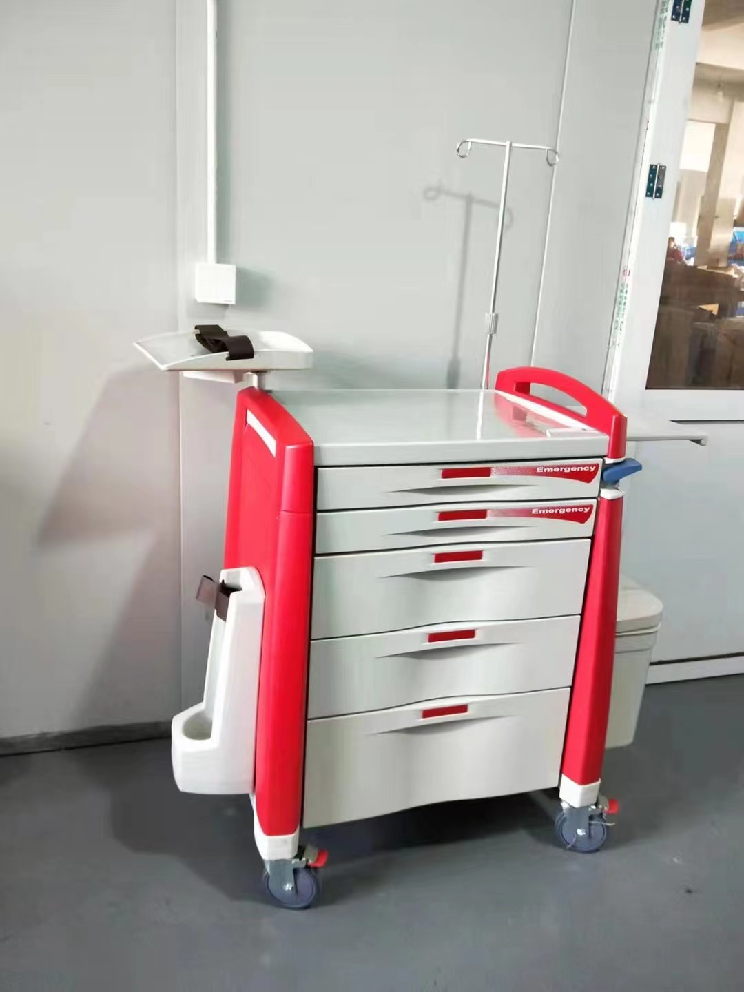 Hospital ABS Medical Emergency Ambulance Resuscitation Cart/Trolley