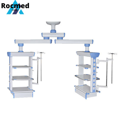 OEM ODM China Manufacturer Price Multi-Purpose Double Workstations Surgical Pendant for ICU Room, Medical Equipment ICU Pendant Double Doom Dry and Wet Aparted
