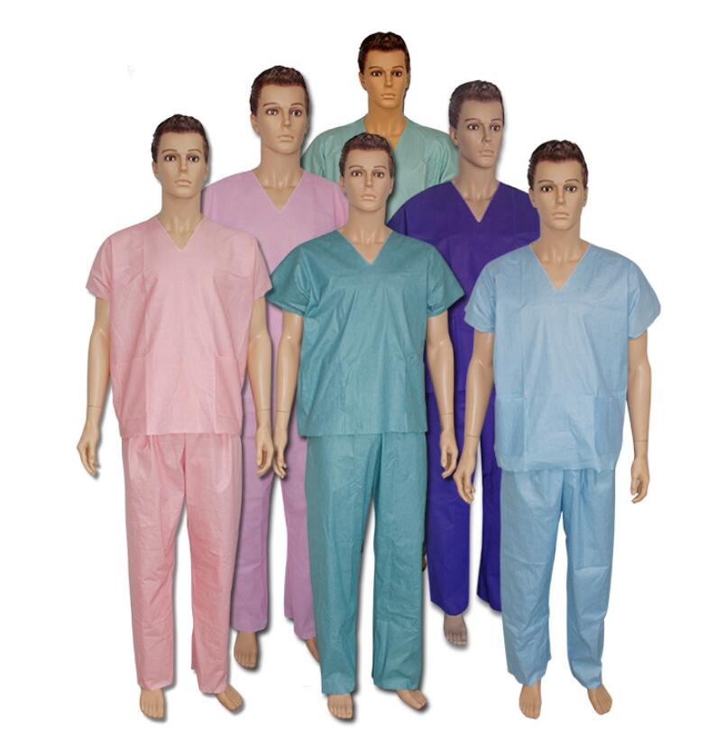 PP/CPE/SMS Disposable Reinforced/Knitted Surgical Apparel/Medical/ Exam/Operation Hospital Gown for Clinic Disposable Water Proof Medical Isolation Gown