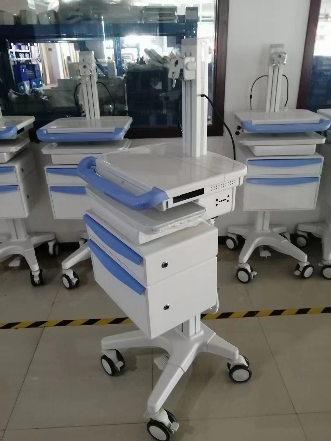  Nurse Movable Wireless Computer Nursing Medical Workstation Cart Computer Workstation Cart