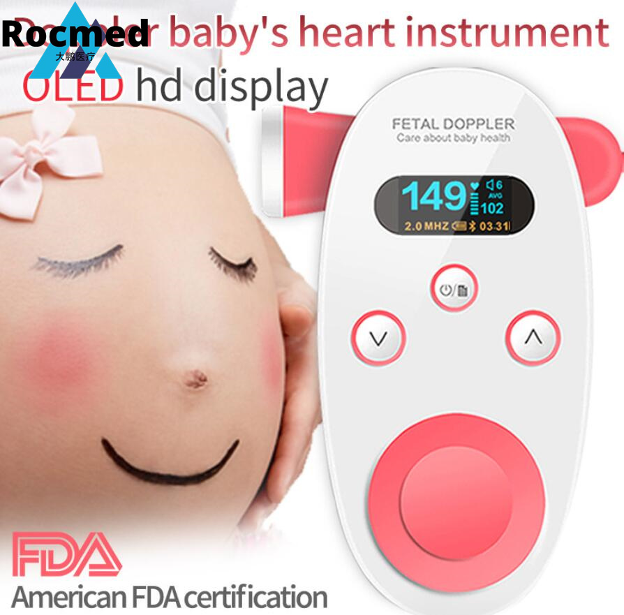 Fetal Doppler Ultrasound Heart Home Pregnant Doppler /Baby Heart Rate Monitor Pocket Doppler Fetal Doppler Ultrasound Baby Heartbeat Rate Detector