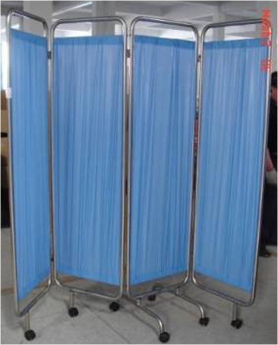 Hospital Furniture Medical Steel Aluminum Alloy Patient Bedside Curtain Ward Fold Folding Patient Ward Screen (1/2/3/4 folder)