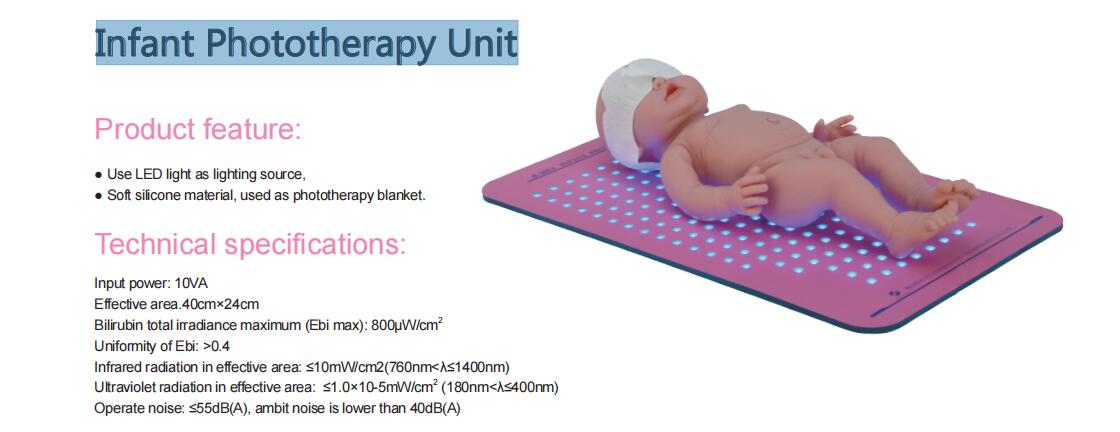 Neonate Bilirubin Phototherapy Equipment with LED Lamp Infant Phototherapy Unit with LED Lamp