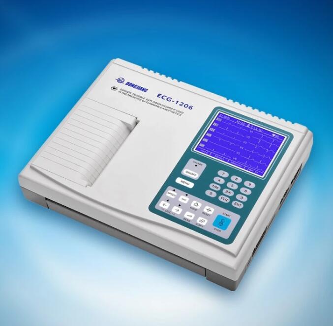  Medical Electrocardiogram 12 Leads 6 Channel Digital Portable ECG EKG Cardiograph Machine